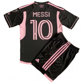 Inter Miami Lionel Messi #10 Borta Kläder Barn 2023-24 Kortärmad (+ Korta byxor)